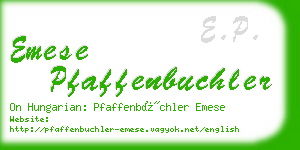 emese pfaffenbuchler business card